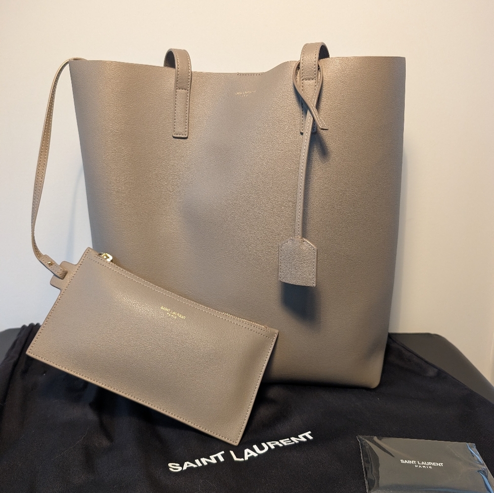 Saint Laurent Shopper Tote 2024 - Greyish Brown